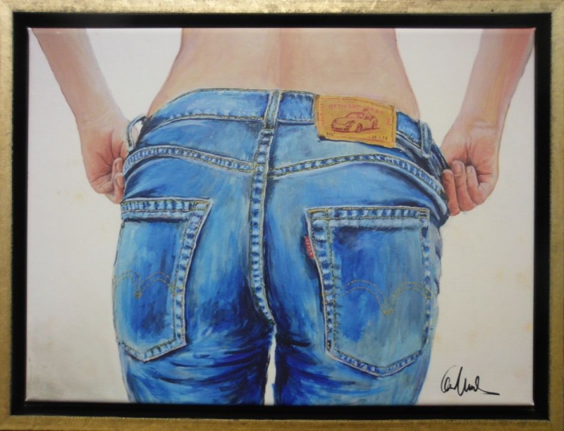 OTTO WAALKES: Jeans (Ansichten von V.) - Leinwanddruck